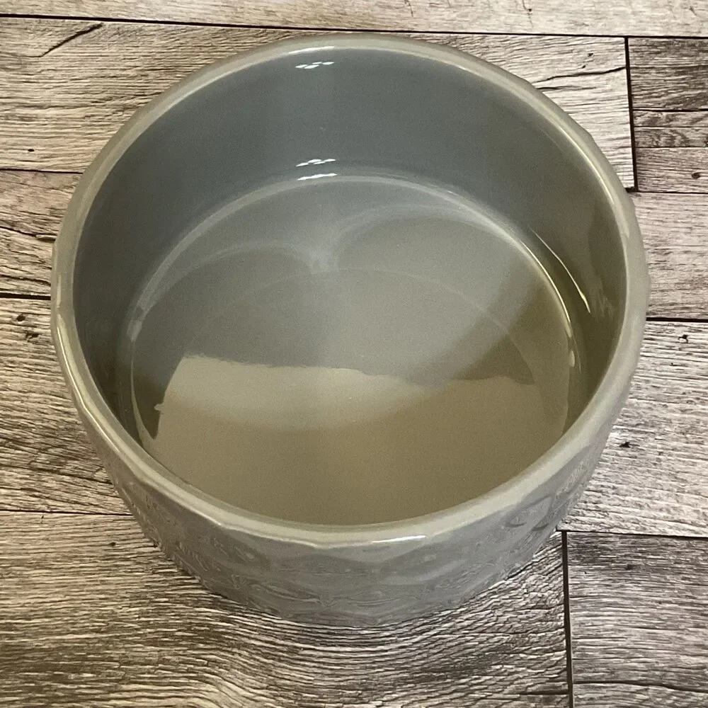 Sonoma Good For Life Honeycomb Design Ceramic Dog Bowl.6” x 3”.EUC